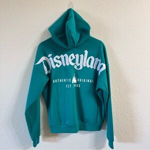 2023 Disneyland Vintage Authentic Original Zipped Teal Hoodie – Women’s XS